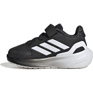 adidas Baby-Boys Marvel Run Falcon 5 Elastic Lace & Strap(Black/White/Grey)