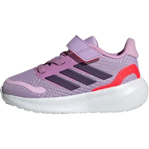 adidas Baby-Boys Marvel Run Falcon 5 Elastic Lace & Strap(Powder Plum/Aurora Plum/Lucid Red)