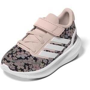 adidas Baby-Boys Marvel Run Falcon 5 Elastic Lace & Strap(Sandy Pink/White/Black)