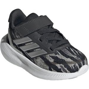 adidas Baby-Boys Marvel Run Falcon 5 Elastic Lace & Strap(Silver Pebble/Silver Metallic/Carbon)