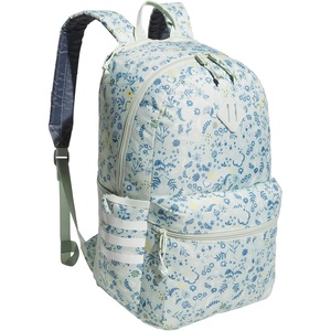 adidas Classic 3-Stripe Backpack for Laptop, School and Travel, 28L(Woodland Floral Linen Green/Linen Green/5.0)