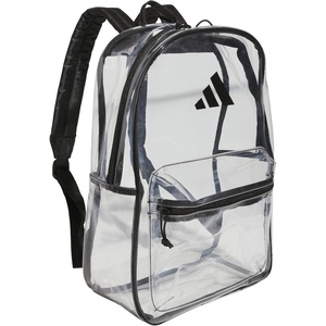 adidas Clear Backpack – See-Through Transparent Stadium Bag(Clear/Black/2.0)