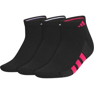 adidas Cushioned 3.0 3-Pack Low Cut(Black/Magic Lilac Purple/Power Pink/4)