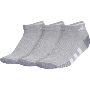 adidas Cushioned 3.0 3-Pack Low Cut(Cool Light Heather/Powder Yellow/Violet Tone Purple/3)