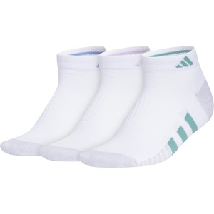 adidas Cushioned 3.0 3-Pack Low Cut(White/Blue Fusion/Powder Teal Green/3)