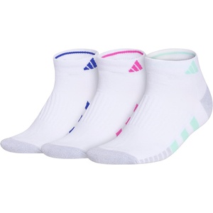 adidas Cushioned 3.0 3-Pack Low Cut(White/Pulse Mint Green/Lucid Fuchsia Pink/3)