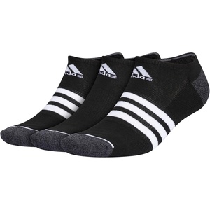 adidas Cushioned 3.0 3-Pack No Show(Black/Onix Grey/White/3-stripe/3)
