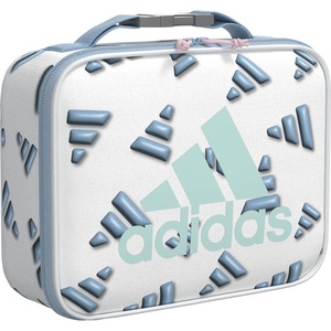 adidas Foundation Insulated Lunch Bag for men and women(3d Aop White/Clear Sky Blue/Semi Flash Aqua Blue)