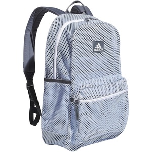 adidas Hermosa Mesh See-Through Backpack – Festival Concert Stadium Beach Bag, 29L(Blue Dawn/Onix Grey/2)