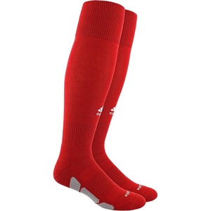 adidas Icon Baseball Softball Socks (1-Pair) Durable Over the Calf Length for Boys, Girls, Men and Women.(Team Power Red/Light Onix Grey/White)