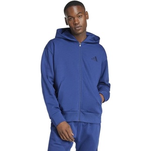 adidas Men’s All Szn Fleece Full-Zip Hoodie Sweatshirt(Dark Blue/Blue)