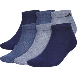 adidas Men’s Athletic Cushioned Low Cut Ankle Socks (6 Pairs) Durable & Comfortable(Dark Blue/Collegiate Navy/Tech Indigo Blue)