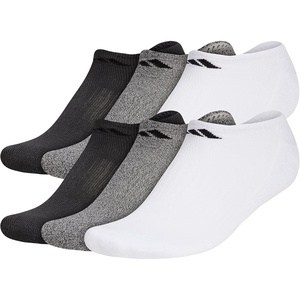adidas Men’s Athletic Cushioned No Show Socks (6 Pairs) Durable & Comfortable(White/Alumina Beige/Carbon Grey)