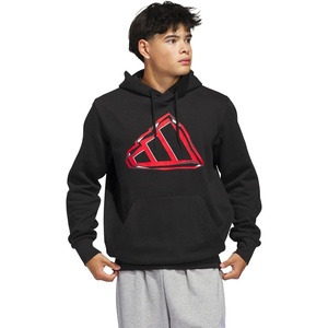 adidas Men’s Big Logo Graphic Hoodie(Black)