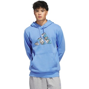 adidas Men’s Big Logo Graphic Hoodie(Blue Fusion)