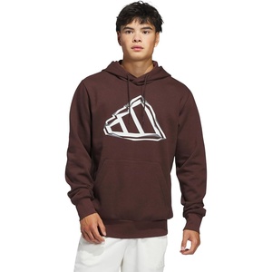 adidas Men’s Big Logo Graphic Hoodie(Shadow Brown)