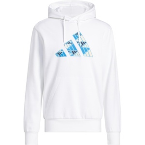 adidas Men’s Big Logo Graphic Hoodie(White)