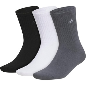 adidas Men’s Cushioned Comfort Crew Socks (3 Pairs) Super Soft & Cozy(Black/White/Onix Grey)