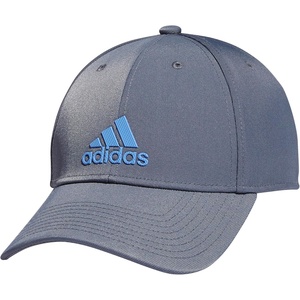 adidas Men’s Decision Structured Adjustable Cap(Onix Grey/Blue Fusion)
