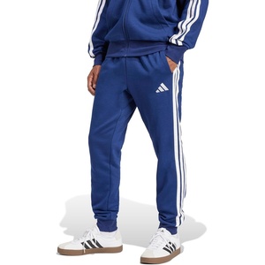 adidas Men’s Essentials 3-Stripes Fleece Pants(Dark Blue/White)