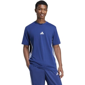 adidas Men’s Essentials 3-Stripes Single Jersey T-Shirt(Dark Blue/White)
