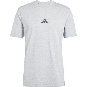 adidas Men’s Essentials 3-Stripes Single Jersey T-Shirt(Medium Grey Heather/Black)