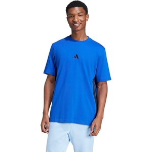 adidas Men’s Essentials 3-Stripes Single Jersey T-Shirt(Team Royal Blue/Black)