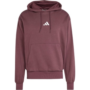 adidas Men’s Essentials Feel Cozy Fleece Hoodie Sweatshirt(Aurora Ruby/White)
