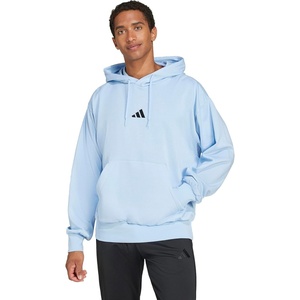 adidas Men’s Essentials Feel Cozy Fleece Hoodie Sweatshirt(Blue/Black)
