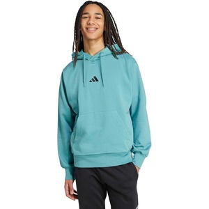 adidas Men’s Essentials Feel Cozy Fleece Hoodie Sweatshirt(Powder Teal/Black)