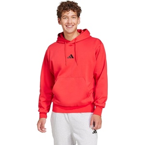 adidas Men’s Essentials Feel Cozy Fleece Hoodie Sweatshirt(Pure Ruby/Black)