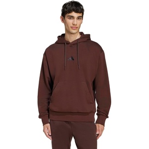 adidas Men’s Essentials Feel Cozy Fleece Hoodie Sweatshirt(Shadow Brown/Black)