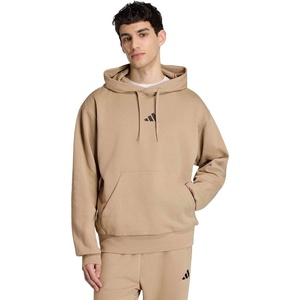 adidas Men’s Essentials Feel Cozy Fleece Hoodie Sweatshirt(Wonder Cargo/Black)