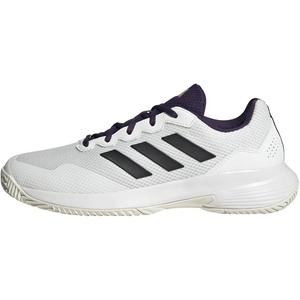 adidas Men’s Gamecourt 2 Tennis Shoes(White/Black/Aurora Plum)
