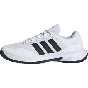 adidas Men’s Gamecourt 2 Tennis Shoes(White/Core Black/Silver Metallic)