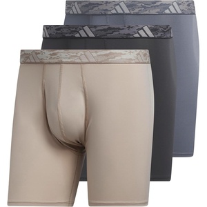 adidas Men’s Microfiber Boxer Briefs (3-Pack or 5-Pack) Performance Stretch Moisture-Wicking Underwear(Wonder Beige/Carbon Grey/Onix Grey)