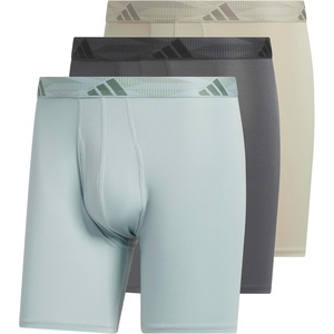 adidas Men’s Microfiber Boxer Briefs (3-Pack or 5-Pack) Performance Stretch Moisture-Wicking Underwear(Wonder Sage Green/Grey Six/Wonder Cargo Khaki)