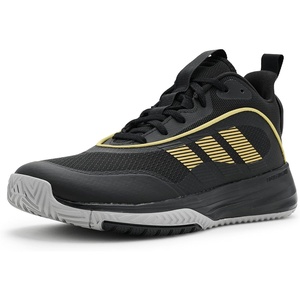adidas Men’s Own The Game 3.0 Basketball Shoe(Black/Gold Metallic/Solid Grey)