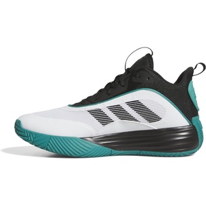adidas Men’s Own The Game 3.0 Basketball Shoe(White/Black/Pure Teal)