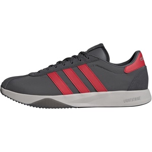 adidas Mens Run 7626 Lace Up Sneakers Shoes Casual – White(Grey/Pure Ruby/Carbon)