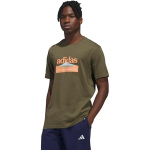 adidas Men’s Sportsman Mountain Graphic T-Shirt(Olive Strata)