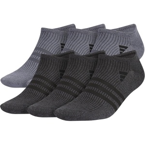 adidas Men’s Superlite No Show Socks (6 Pairs) Lightweight & Breathable(Onix Grey/Black/3)