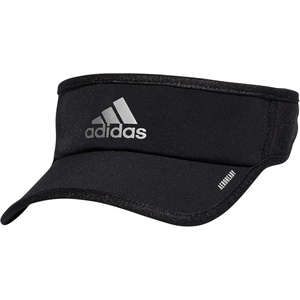 adidas Men’s Superlite Visor – Lightweight Moisture-Wicking Running Hat(Black/Silver Reflective/2)