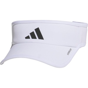 adidas Men’s Superlite Visor – Lightweight Moisture-Wicking Running Hat(White/Black/3)