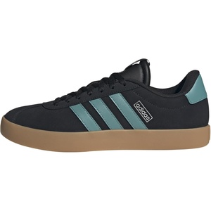 adidas Men’s VL Court 3.0 Sneakers(Black/Powder Teal/Silver Metallic)