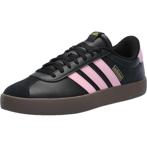 adidas Men’s VL Court 3.0 Sneakers(Black/True Pink/Gold Metallic)