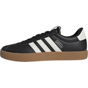 adidas Men’s VL Court 3.0 Sneakers(Black/White/Silver Metallic)
