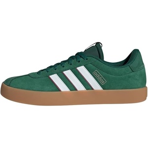 adidas Men’s VL Court 3.0 Sneakers(Dark Green/Cloud White/Collegiate Burgundy)