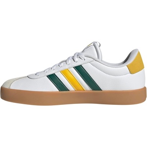 adidas Men’s VL Court 3.0 Sneakers(White/Collegiate Green/Utility Yellow)