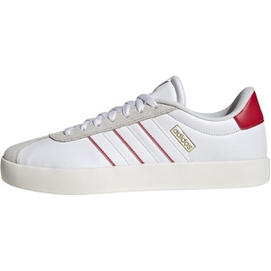 adidas Men’s VL Court 3.0 Sneakers(White/Collegiate Red)